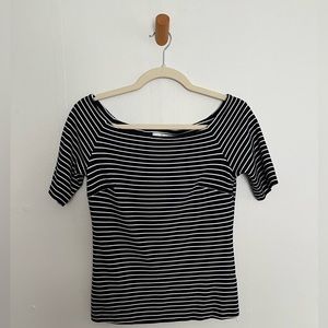 Boden off the shoulder striped top